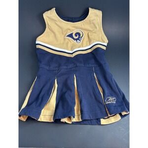 Vtg Reebok St Louis Rams Los Angeles Rams NFL football cheerleading dress Sz 12m